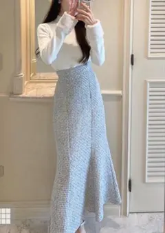 【美品♡送料込】GRLラメスパンコールツイードマーメイドスカート【dk1282】