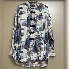 古着 総柄チャイナシャツ