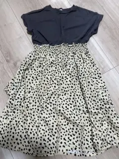 DRC ブランシェス130 半袖ワンピース ヒョウ柄