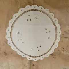 フランスアンティーク　ドイリー　カットワーク