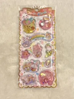 フワフワらびちゃん　キラキラウォーターシール