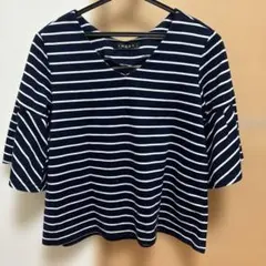 INGNI ボーダー柄 五分袖 トップス M
