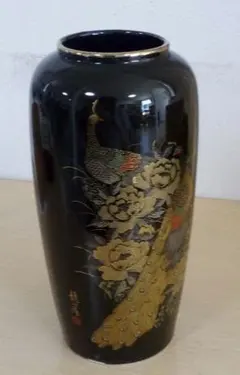 最終価格(TYOd374)美濃焼の鳥と花柄の花瓶(木箱付き)のサムネイル