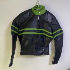 古着 ヴィンテージ シングルライダース レザージャケット カワサキ 80s 古着 ヴィンテージ シングルライダース レザージャケット