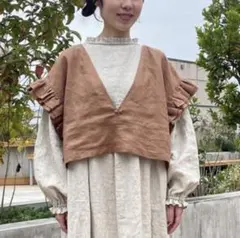 みかん様　 立川店/EC限定】リネンダブルフリル2WAYベスト　サマンサモスモス