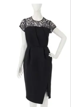 LAGUNAMOONブラックレースドレス クリーニング済　結婚式パーティードレス