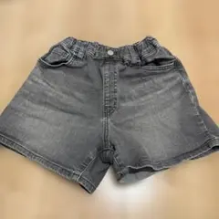 UNIQLO 140グレー デニムショートパンツ