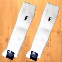 ２足、ポロラルフローレンハイソックス 白24-26ｃｍ　新品・未使用3850円現