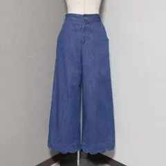 ウィルセレクション スカラップ デニム ワイド パンツのサムネイル