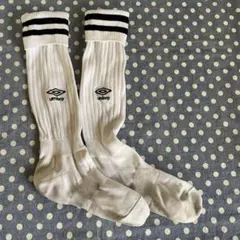 アンブロ　umbro サッカー　ソックス　白　ワンポイント