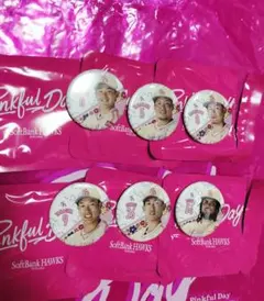 缶バッジ6点セット ピンクフルデー2025 ソフトバンクホークス