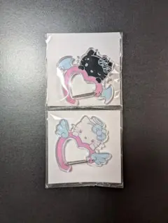 Angel×Devil ハローキティ アクリルカラビナ キーホルダー ２個セット