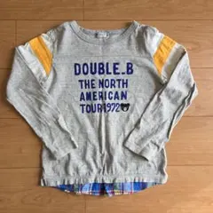DOUBLE.B 長袖カットソー グレー　140 ダブルビー