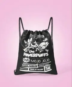 パワーパフガールズ 巾着 ナップサック ブラック