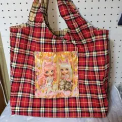 手提げエコバックパネル両面ハンドメイド