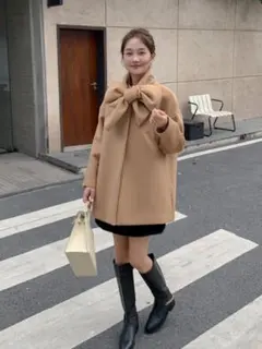 美品★birthday bash★SCARF NO COLLAR COATコート