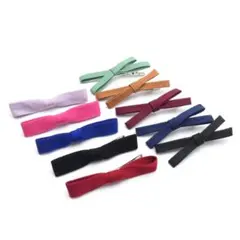 ヘアクリップ リボン ダッカール 髪留め ヘアアクセサリー 10個セット