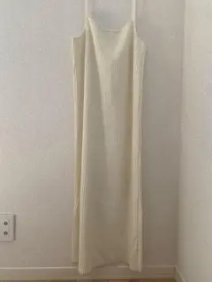 リブ キャミワンピース ホワイト Mサイズ