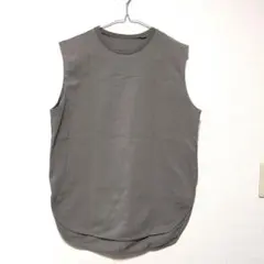 ノースリーブ シャツ 後ろ裾長L
