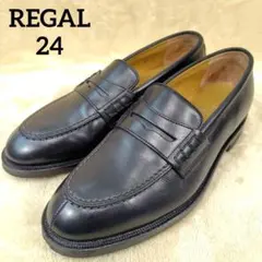✨未使用級✨REGAL コインローファー JE02 Uチップ レザー ブラック 