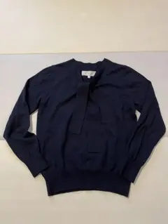 ロペピクニック　ネイビー リボン付き 長袖ニット