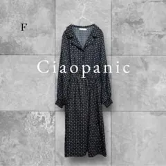 美品 チャオパニック ワンピース ゆったり シャツ ロング 花柄 ガーリー M
