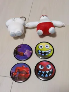 ベイマックスハッピーくじ キーホルダー バッジセット