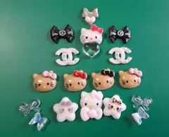 ※ネイルパーツ キティ 日焼けキティ ロゴパーツ ロゴ ネイパ セット D-52