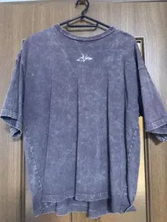 グレー プリント Tシャツ ルーズフィット