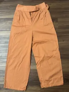 お値下げ可能　KBF+ コットン100%ウエストタックワイドパンツ