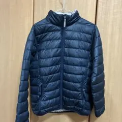 キッズ ダウンジャケット 150cm ブラック 軽量 中綿ジャケット