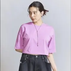 新品　BEAUTY&YOUTH コットン クロップド クルーネック Tシャツのサムネイル