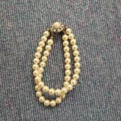 クリーム色パール 2連ブレスレット