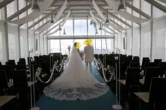 ホワイト ロングウェディングベール