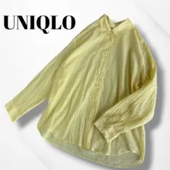 UNIQLO/ユニクロ×イネス/シアーコットンリラックスシャツ/イエロー/XL