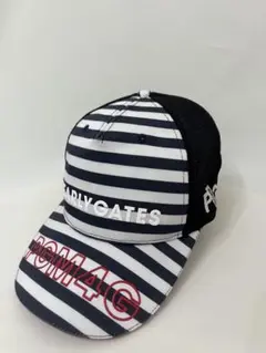 【PEARLY GATES】ストライプキャップ PGM4G ネイビー　ゴルフ