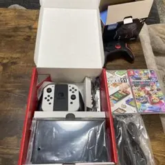 【美品】Nintendo Switch 有機ELモデル 本体，おまけ3点
