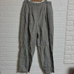 輸入古着♡【M〜L】グレーカジュアルパンツ チェック柄ユニセックス