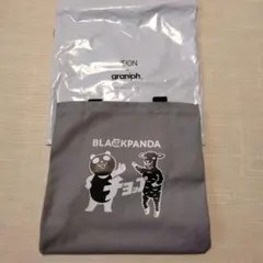 graniph＊グラニフコラボ　ブラックパンダ　トートバッグ　グレー　イオン