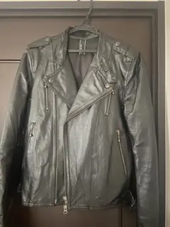 ブラック ダブルライダースジャケット