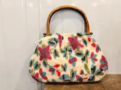 ビーズバッグ ハンドバッグ 花柄