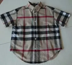 BURBERRY チェック柄 半袖シャツ 100A