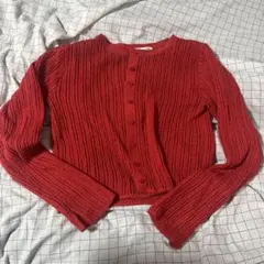 赤カーディガン