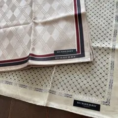 未使用　BURBERRY ハンカチ2枚セット　アーガイル　透かし　バーバリー
