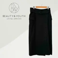 【beaty & youth 】 ラップスカート ベルト付き L　【古着】のサムネイル