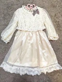 【美品】 axes シフォンワンピ　レース　リボン　発表会　卒園　入学　120