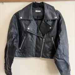 ブラックレザーライダースジャケット