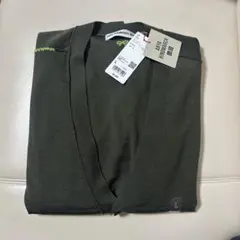 未使用 ユニクロ アニヤ メリノオーバーサイズVネックカーディガンL オリーブ