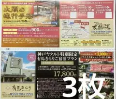 有馬温泉 太閤の湯 有馬きらり 特別優待券のサムネイル