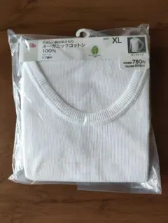新品 メンズ タンクトップ XL オーガニックコットン 100% 白のサムネイル